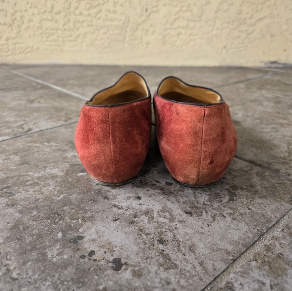 GUCCI vintage cherry red burgundy loafers flats suede snakeskin size 40EU 10US - Picture 11 of 16
